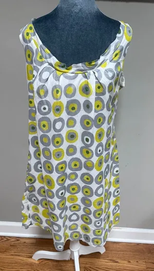 United colors of Benetton circle geometric shift dress cotton size large thumbnail 1