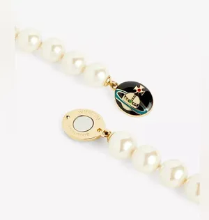 VIVIENNE WESTWOOD Loelia brass and faux pearl necklace thumbnail 3
