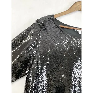 Stacy London Womens Sequin Top Large Disco‎ Party Glam Metallic Sparkle Showgirl thumbnail 2