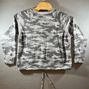 1442 | GAP Camo Modal Blend Drawstring Hem Raglan Soft Knit Sweatshirt Womens XL thumbnail 2