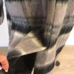 Double breasted plaid wool blend coat Size L thumbnail 5