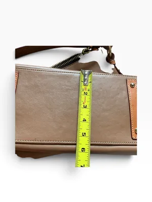 Dooney & Bourke smooth leather large hobo handbag mustard brown leather large thumbnail 8