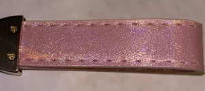Source Unknown Pink Glittery Key Chain with Gold Buckle thumbnail 1