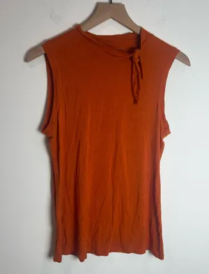 Modcloth Rust Sleeveless Top with Tie thumbnail 1