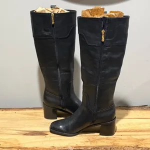 NEW Naturalizer 27‎ Edit Ennis Black Leather Knee-High Boots Size 8.5 thumbnail 6