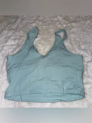 Amazon light blue sports bra/crop top thumbnail 2