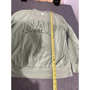 GAP Women's Logo Crewneck Sweatshirt Sage Green Sz L Comfy Cozy thumbnail 5