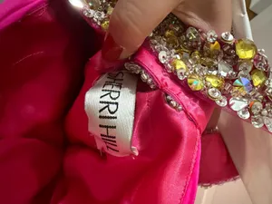 Pink Sherri Hill Dress Homecoming Rhinestone thumbnail 5