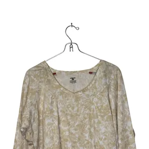 Patagonia Womens Top Organic Cotton Floral V-Neck Relaxed Naturecore Pullover XL thumbnail 2