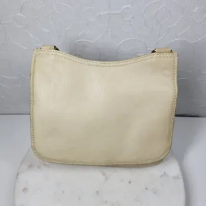 Vintage Fossil Crossbody Bag #75082 Medium Cream Soft Leather Adjustable Strap thumbnail 5