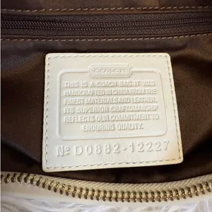 y2k COACH Brown Cream Signature Ergo Hobo Shoulder Bag thumbnail 8