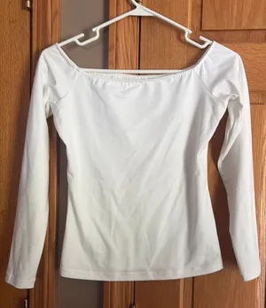 Off the shoulder white top thumbnail 1