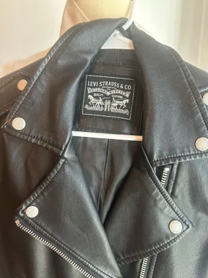 Levi’s Women Biker Leather Faux Jacket Black XS thumbnail 3