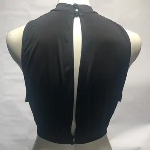 Asos black open back blouse thumbnail 3