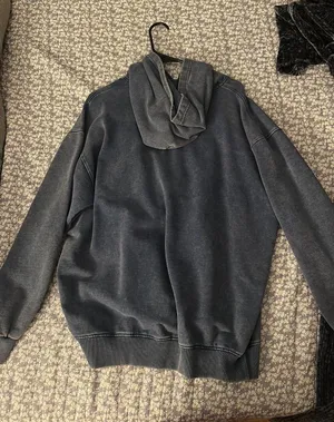 Oversized Acid Wash Blue Hoodie thumbnail 1