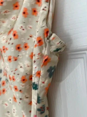 Floral Cowl Neck Satin Slip Midi Dress XS thumbnail 4