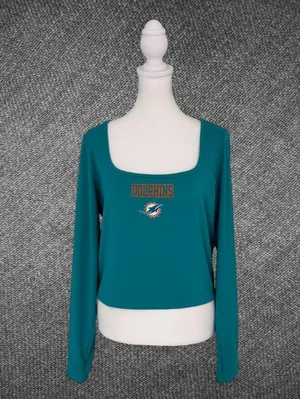 NFL Team Apparel Miami Dolphins Women’s XL Crop Top thumbnail 3