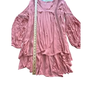 Free People Dress Small Just the Two of Us Boho Balloon Sleeve Babydoll‎ #K2-3 thumbnail 7