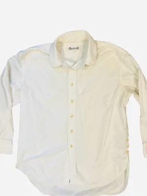 Madewell White Button-Down Tunic Shirt thumbnail 3