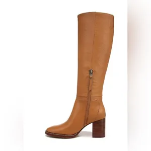 NWT Sam Edelman Elsy Caramel Leather Knee High Block Heel Boots Size 9 thumbnail 5
