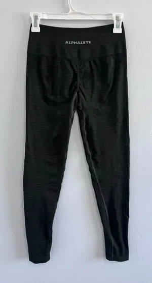Alphalete Green Women's High-Waist Leggings thumbnail 1