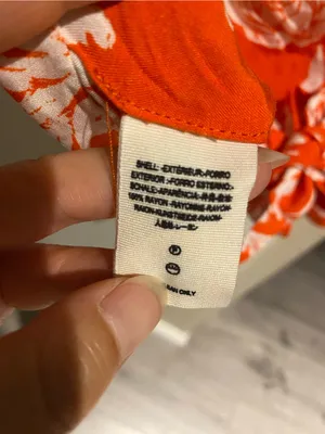 Free People Orange Floral set with tie-Back Cami Top and ruffled mini skirt, xs thumbnail 11