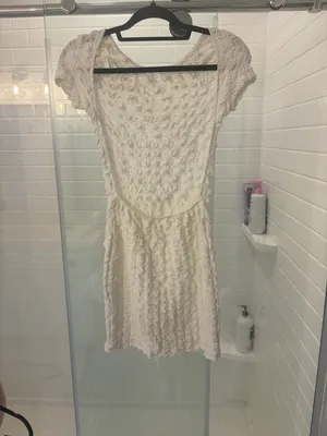 Pull&Bear White Mini Dress thumbnail 5