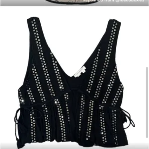 Anthropologie Black Sequin Embellished Top thumbnail 4