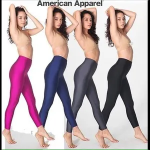 American Apparel Shiny Nylon Tricot Leggings Black Sz S Retail $34 thumbnail 4