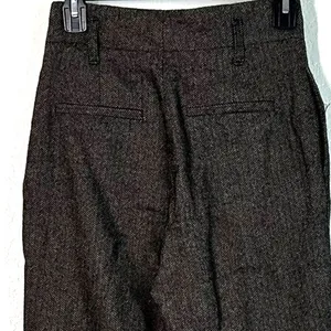 2 Pants Trouser Alice + Olivia Herringbone Wool 31"in Dark Academia Old Money thumbnail 10
