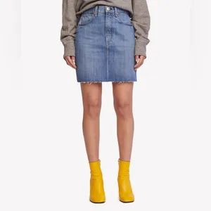 Rag &‎ Bone Denim Moss Skirt Clean Levee thumbnail 3
