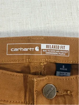 Carhartt Women’s Rugged Flex Relaxed Fit Double Front Work Pants Brown 8 Regular thumbnail 3