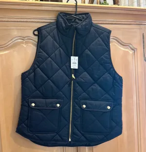 NWT Jcrew Navy Quilted Vest thumbnail 1