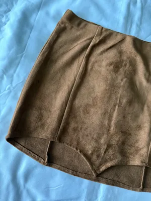 Bear Dance Brown Faux Suede Mini Skirt thumbnail 3