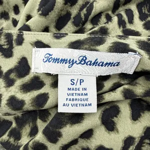 Tommy Bahama Clara Lovely Leo Faux Wrap Dress Small Olive Leopard Nylon‎ Spandex thumbnail 5