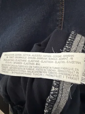 Zara Skirt Maternity Size Large Dark Wash Denim Stretch Panel(A543) thumbnail 12