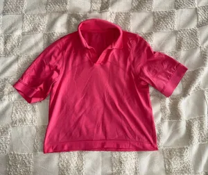 Lululemon Swiftly Tech Relaxed-Fit Cropped Polo Lip Gloss‎ size 0 thumbnail 1