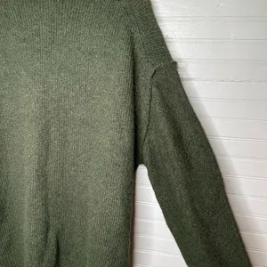 Topshop Women's Green Chunky Knit Mock Neck Oversized Sweater Size S US 4-6 thumbnail 10