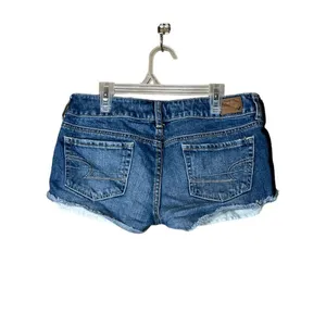 Vintage‎ Y2K American Eagle Gold Star Jean Shorts Size 4 thumbnail 4