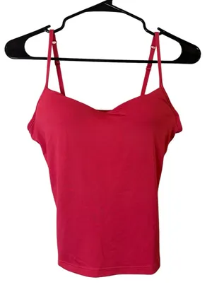 Fashion Bug Pink Padded Cup Stretch Tank Top Women Sz S thumbnail 1