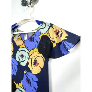 Anthropologie Vanessa Virginia Mina Dress Back Cutout Floral Shift Size Medium thumbnail 3