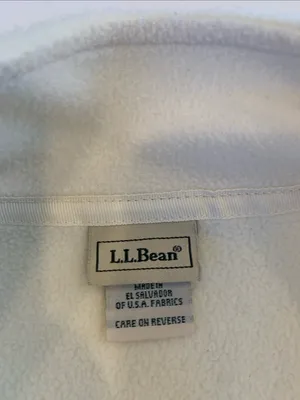 L.L. Bean Women's XL Extra Large Cream Mock Neck Quarter Zip Fleece Pullover thumbnail 4