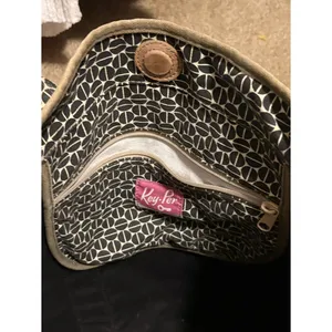 Fossil Black/Tan Key-Per Magnetic Closure Tote Bag Purse thumbnail 7