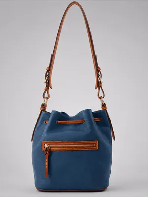 Dooney & Bourke Bucket Drawstring Tasha Midnight Blue EUC thumbnail 3
