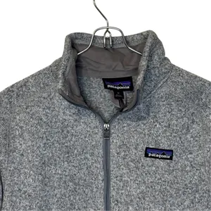 Patagonia Womens Better Sweater 1/4 Zip Pullover Fleece Gray Medium HC Logo thumbnail 2