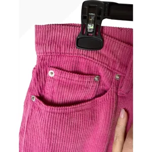 BDG High And Wide Corduroy Pants Women 26 Pink Wide Leg High Rise Streetwear Y2K thumbnail 6