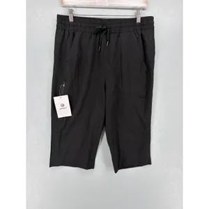 UPGET Womens Capri Pants Black Athletic‎ Drawstring Zipper Pockets L Size L thumbnail 2