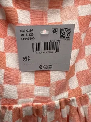 American Eagle Outfitters Coral and White Checkered Ruffle-Strap Romper thumbnail 6