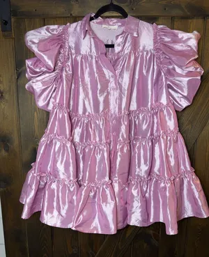 Klesis Babydoll Puff Sleeve Mini Dress‎ Whimsigoth Avant Garde Maximalist Sz S thumbnail 1