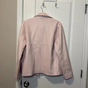 Aritzia Sunday Best Gabby Shirt Jacket Vegan Leather Shirt Jacket Pink thumbnail 11